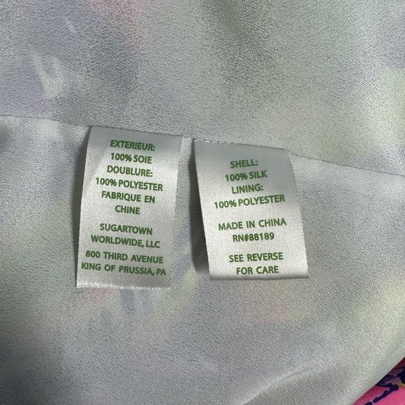 Lilly Pulitzer Jackie Pink Sunset Pecking Order Silk Shift Dress Women’s Small - Picture 11 of 12